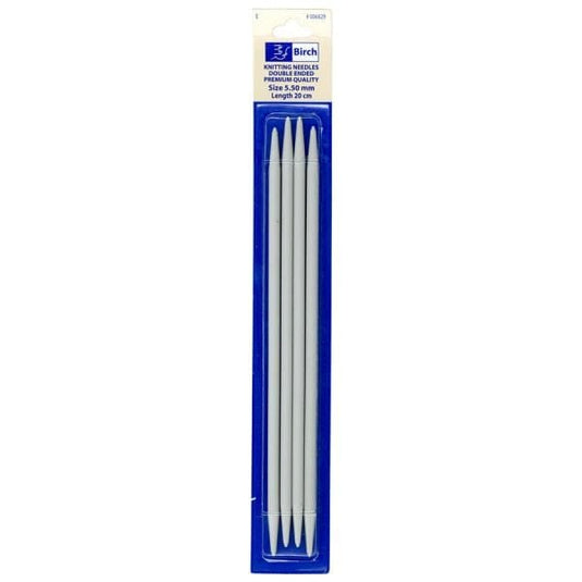 Birch Double Ended Knitting Needles (Anodised, 4 Pack)