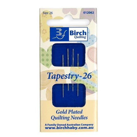 Birch Tapestry Needles Gold Plated - Size 26