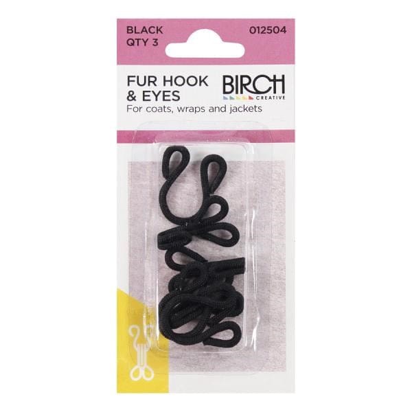 Birch Fur Hooks & Eyes (3 Pack)