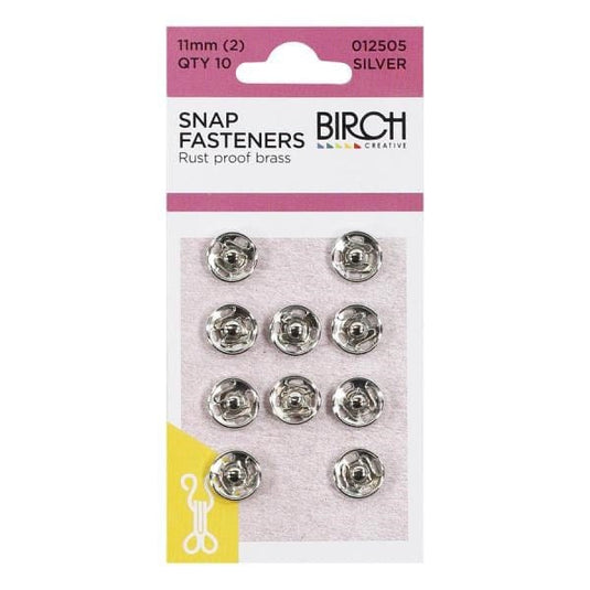 Birch Snap Fasteners (11mm, 10 Pack)