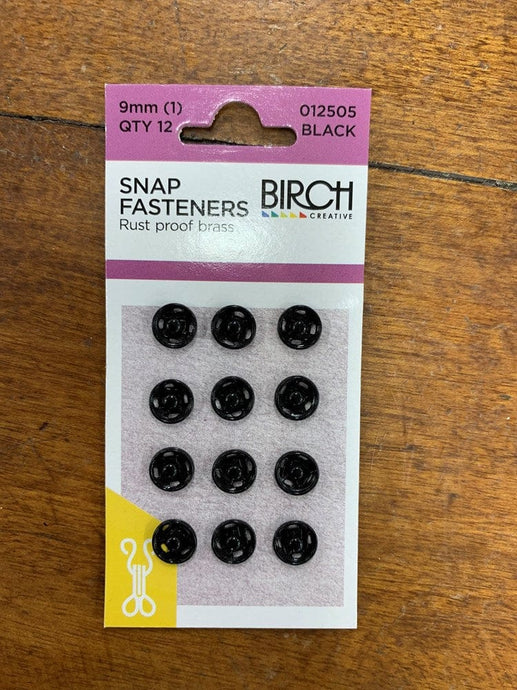 Birch Snap Fasteners (9mm, 12 Pack)