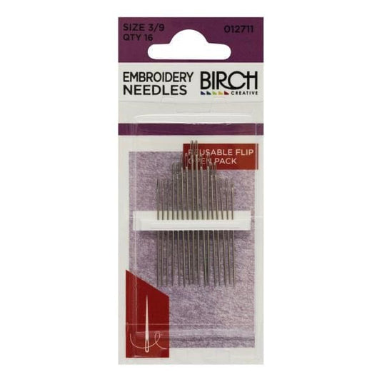 Birch Embroidery Needles (Various Sizes, 16 Pack)