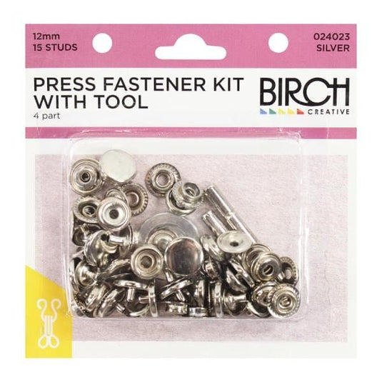 Birch Press Fastener Kit With Tool (12mm, 15 Studs)