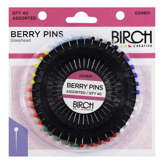 Birch Glass Berry Pins