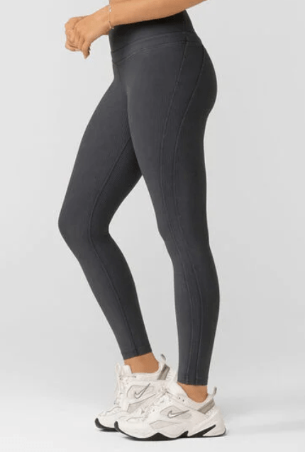 Load image into Gallery viewer, Lorna Jane Womens Stripe Washed Rib Full Length Leggings
