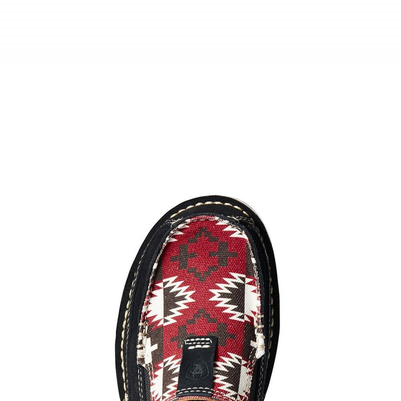 Load image into Gallery viewer, Ariat Womens Cruiser - Black Suede/Red Aztec Print
