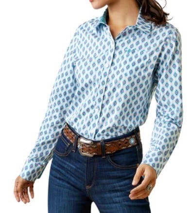 Ariat Womens Real Kirby Stretch Long Sleeve Shirt - Day Dreamer