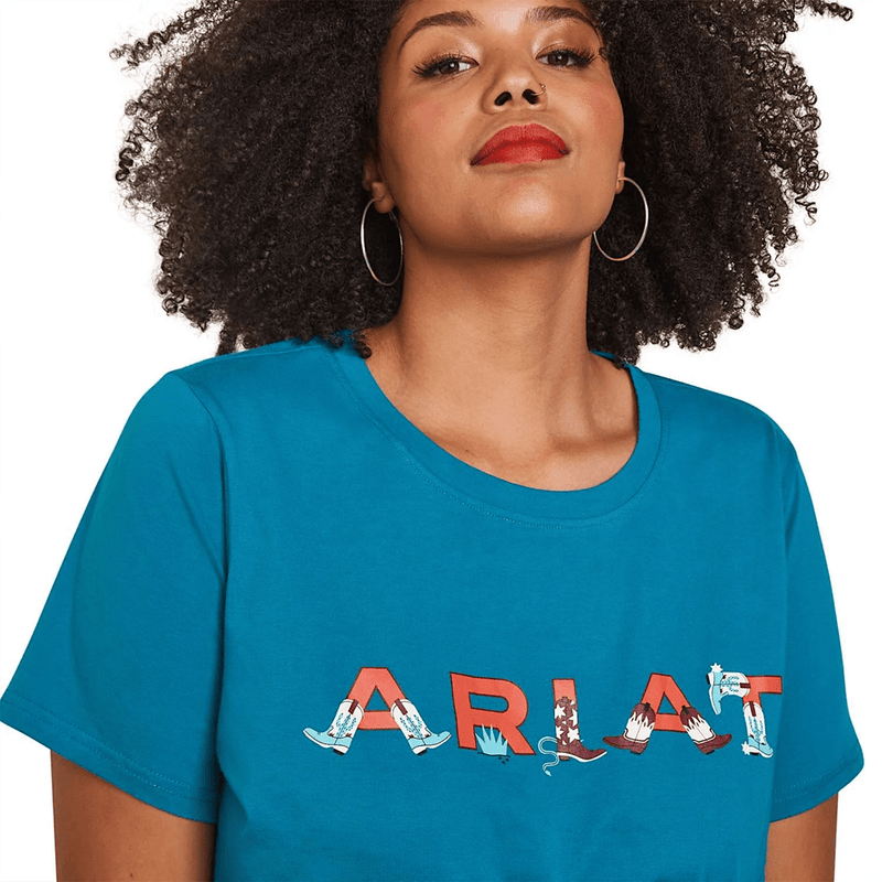 Load image into Gallery viewer, Ariat Womens Real Boot Kickin&#39; Logo T-Shirt
