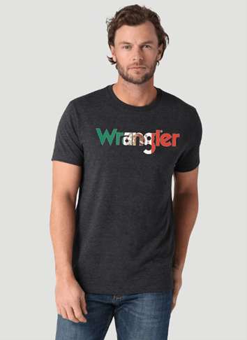 Load image into Gallery viewer, Wrangler Mens Mexico Flag Logo Tee
