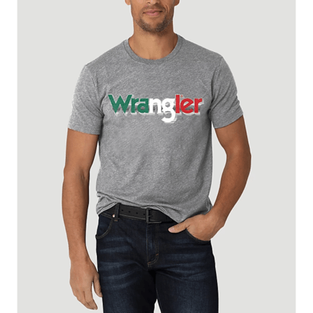 Wrangler Mens Mexico Flag Logo Tee
