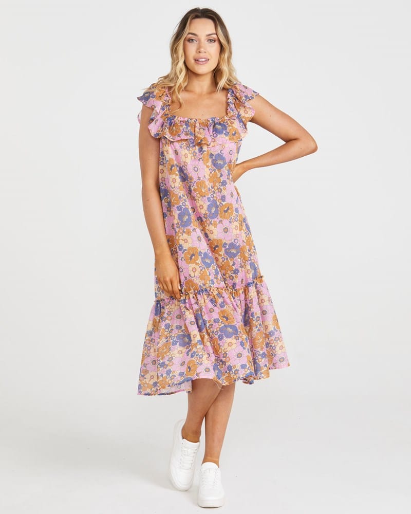 Load image into Gallery viewer, Sass Womens Isla Ruffle Midi Dress
