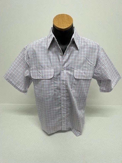 Load image into Gallery viewer, Bisley Mens White Small Check Shirt
