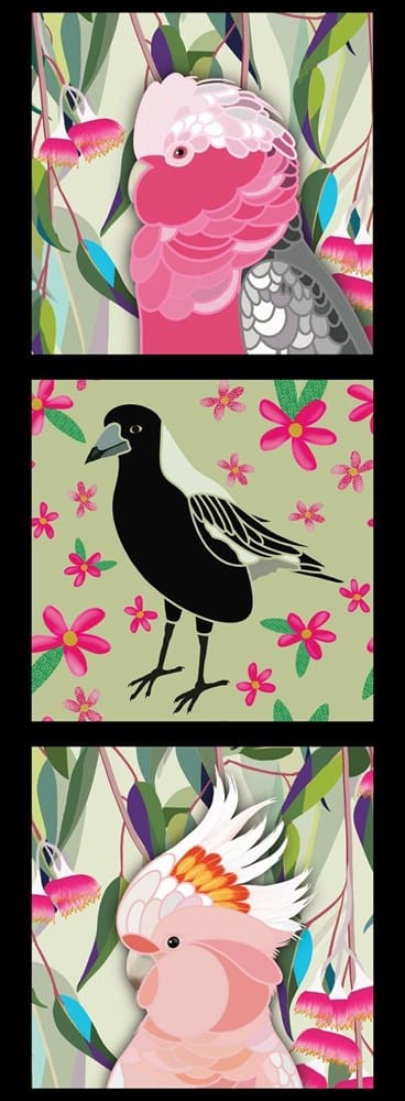 Devonstone Collection Orenda Joy Green - Galah Cockatoo - Fabric Panel