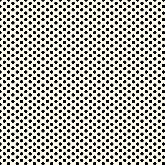 Devonstone Collection Polked Polka Dots - Black Spots - 1m