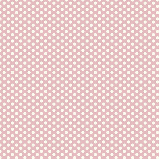 Devonstone Collection Polked Polka Dots - White Dots on Pink - 1m