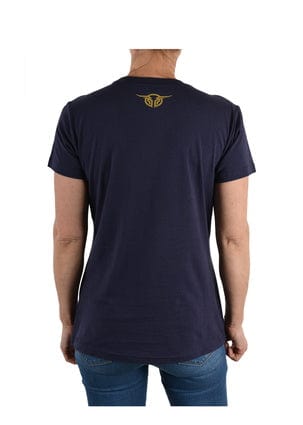 Load image into Gallery viewer, Bullzye Womens Authentic Crew Neck Tee - Navy
