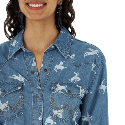 Load image into Gallery viewer, Wrangler Womens Retro Americana L/S Shirt
