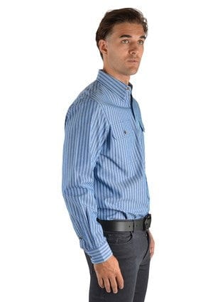 Thomas Cook Mens Heath Stripe 2 Pocket Shirt