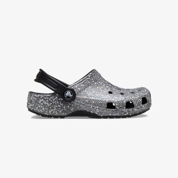 Load image into Gallery viewer, Crocs Kids Classic Glitter Clog - Multi Black
