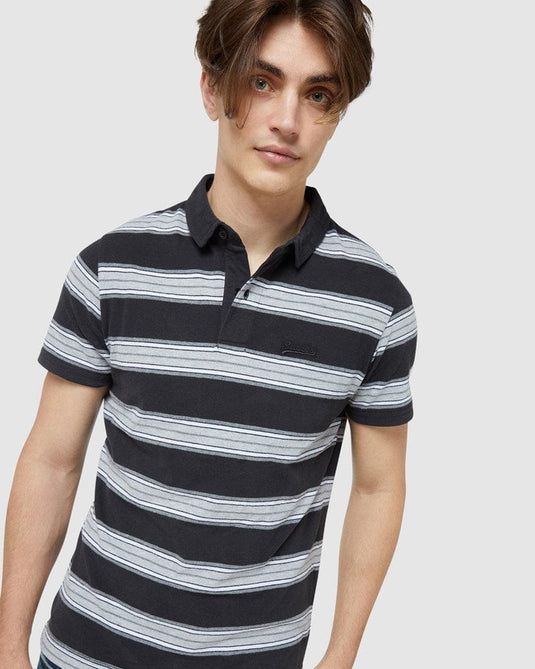 Superdry Mens Academy Stripe Polo