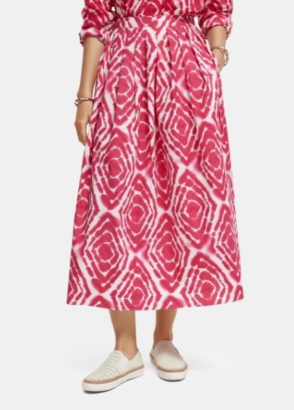 Load image into Gallery viewer, Scotch &amp; Soda Womens Tie Dyed Printed Midi Skirt
