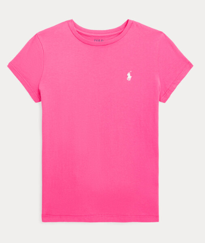 Ralph Lauren Girls Short Sleeve Knit T-Shirt - Desert Pink