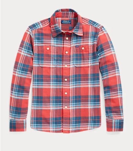 Load image into Gallery viewer, Ralph Lauren Boys Plaid Performance Cotton Twill Workshirt
