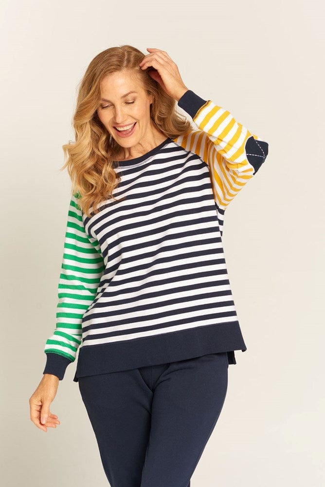 Load image into Gallery viewer, Goondiwindi Cotton Womens Multi Stripe Sweatshirt
