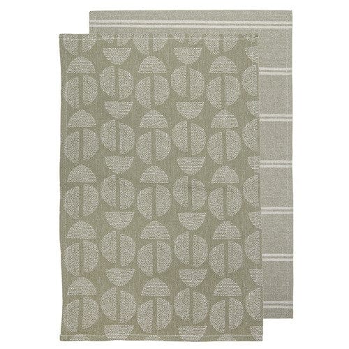 Load image into Gallery viewer, Ladelle Splice Moss 2pk Kitchen Towel
