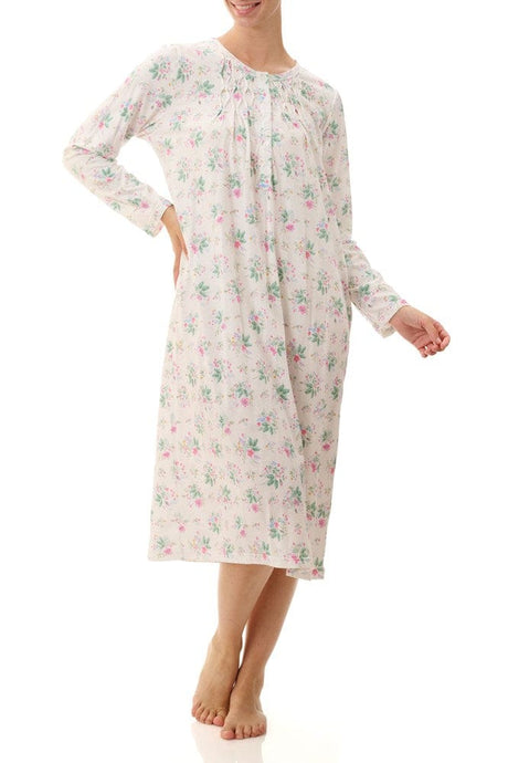 Givoni Womens Mid Nightie - Ivory Floral