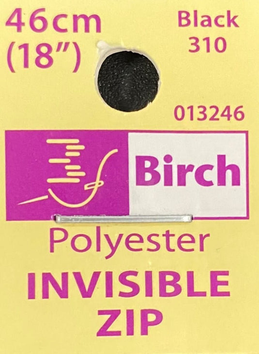 Birch Invisible Zip 46cm
