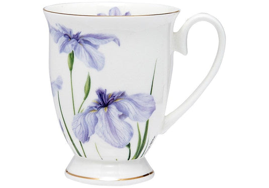Ladelle Floral Symphony Iris Footed Mug