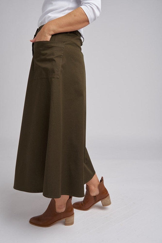 Goondiwindi Cotton Womens Button Through Skirt