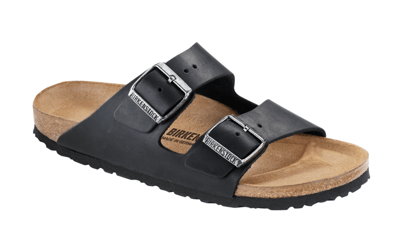 Load image into Gallery viewer, Birkenstock Arizona - Black Oiled Leather Narrow
