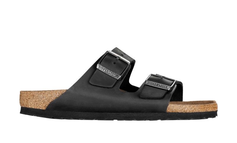 Load image into Gallery viewer, Birkenstock Arizona - Black Oiled Leather Narrow

