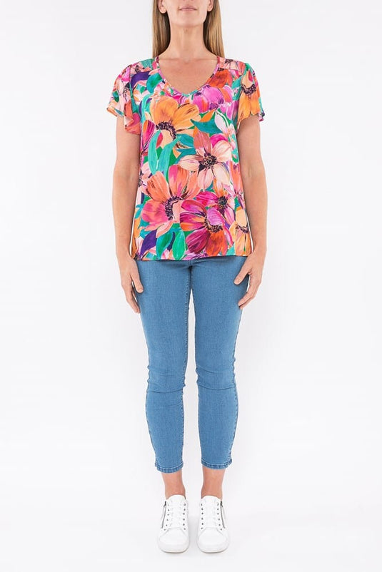 Jump Womens Paradise Floral Top