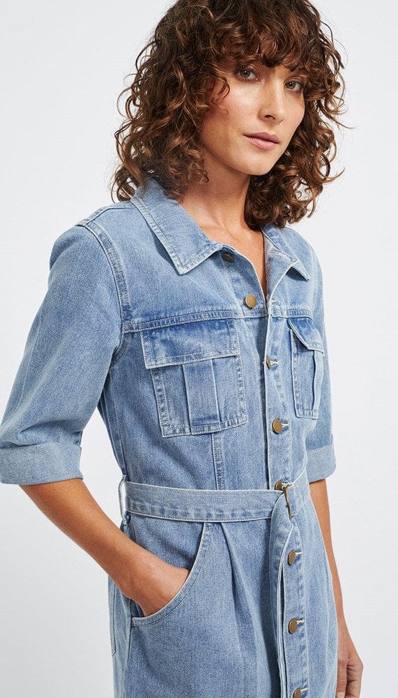 Load image into Gallery viewer, Staple Womens Parker Denim Mini Dress
