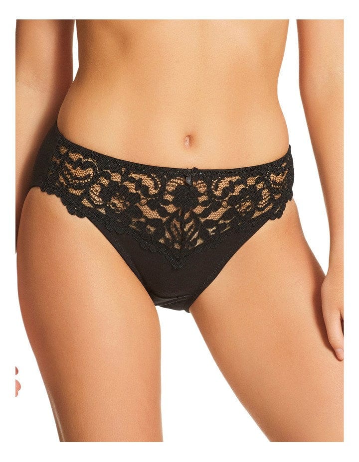 Load image into Gallery viewer, Kayser Cotton And Corded Lace High Cut Brief
