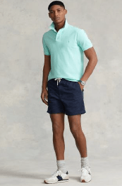 Load image into Gallery viewer, Ralph Lauren Mens Slim Fit Mesh Polo Shirt - Aqua Verde
