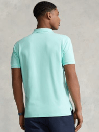 Ralph Lauren Mens Slim Fit Mesh Polo Shirt - Aqua Verde