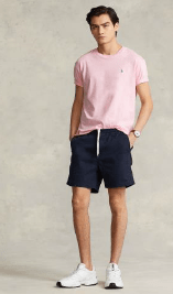 Load image into Gallery viewer, Ralph Lauren Mens Custom Slim Fit Jersey Crewneck T-Shirt - Carmel Pink
