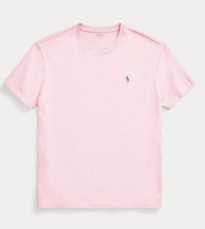 Load image into Gallery viewer, Ralph Lauren Mens Custom Slim Fit Jersey Crewneck T-Shirt - Carmel Pink
