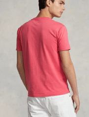Load image into Gallery viewer, Ralph Lauren Mens Custom Slim Fit Jersey Crewneck T-Shirt - Pale Red
