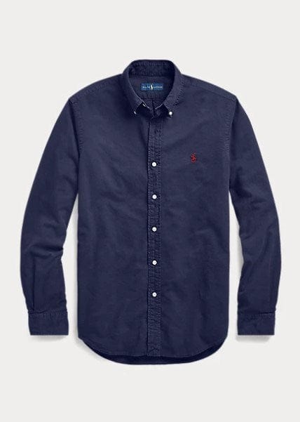 Ralph Lauren Mens Custom Fit Oxford Shirt - Navy