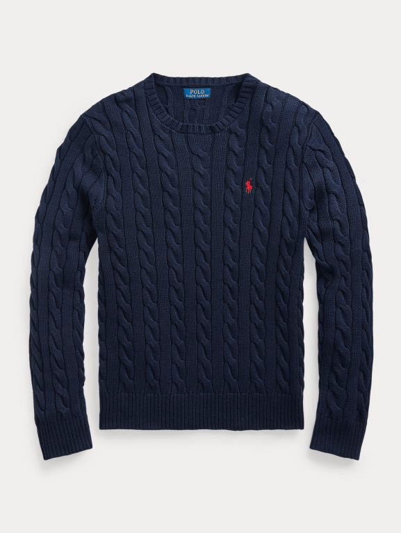 Load image into Gallery viewer, Ralph Lauren Mens Cable Knit Cotton Sweater
