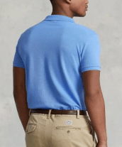 Load image into Gallery viewer, Ralph Lauren Mens Custom Slim Fit Mesh Polo Shirt - Harbor Island Blue
