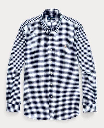 Ralph Lauren Big Men's Cotton Oxford Blue Check Shirt