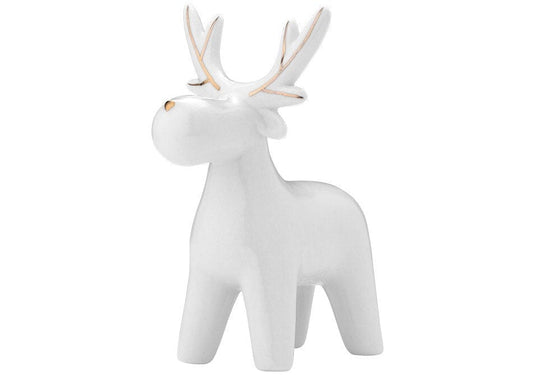 Ladelle Glitz White Reindeer 12cm Decoration