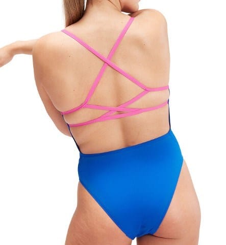 Load image into Gallery viewer, Speedo Womens Solid Lattice Back One Piece
