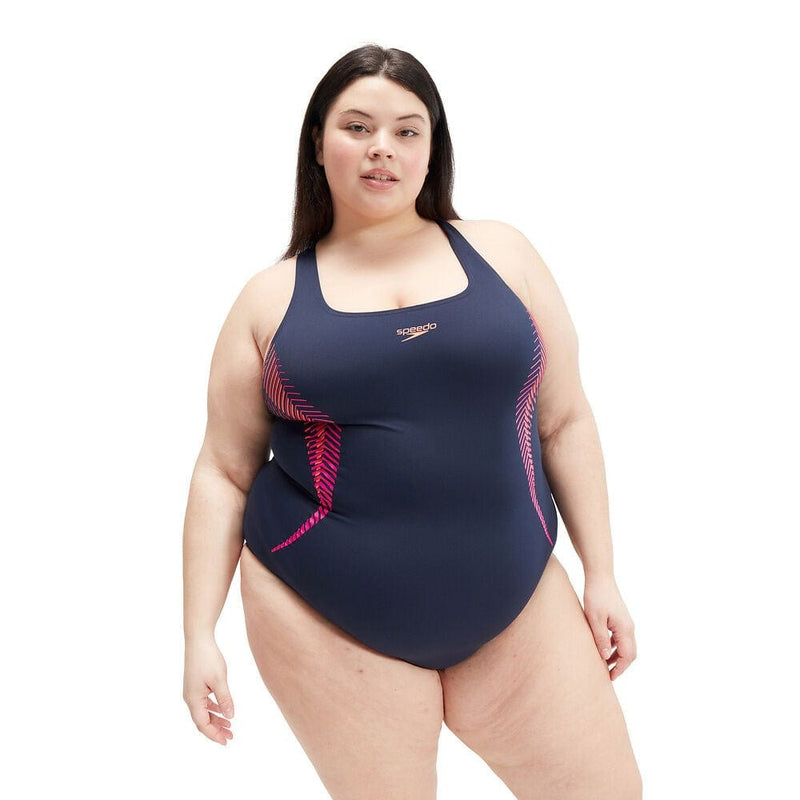Load image into Gallery viewer, Speedo Womens Plus Size Placement Medalist One Piece
